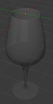 透明なことを示すため、後ろに立方体のオブジェクトを置いています